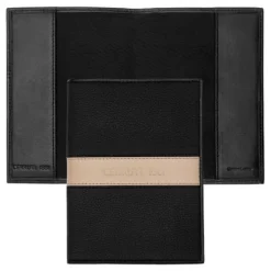 Etui na paszport Delano Taupe & Black / Beżowy NLP406X