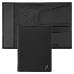 Etui na paszport Double B Saffiano Grey / Czarny HLP526A