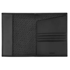 Etui na paszport Double B Saffiano Grey / Czarny HLP526A