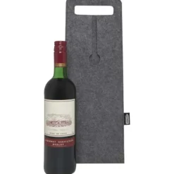 Felta filcowa torba na wino o pojemności 75 cl wykonana z materiałów z recyklingu z certyfikatem GRS / Średnioszary 12066582