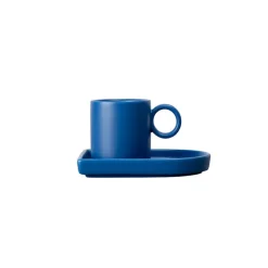 Filiżanka do espresso NIKI z podstawką, niebieski / Niebieski 5275001313-00--00