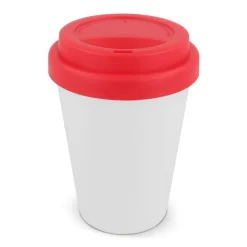 Filiżanka do kawy RPP z białym korpusem 250ml / Biały / czerwony LT98867-N0121