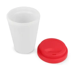 Filiżanka do kawy RPP z białym korpusem 250ml / Biały / czerwony LT98867-N0121