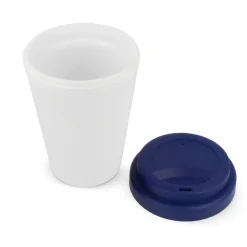 Filiżanka do kawy RPP z białym korpusem 250ml / Biały / ciemnoniebieski LT98867-N0110