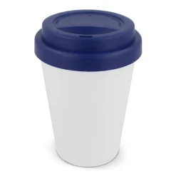 Filiżanka do kawy RPP z białym korpusem 250ml / Biały / ciemnoniebieski LT98867-N0110
