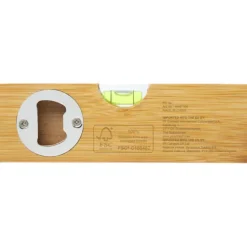 Flush bambusowa poziomica z otwieraczem do butelek / Piasek pustyni 10457706