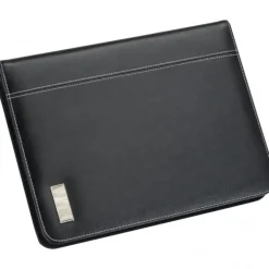 Folder A4 z notatnikiem w linie i kieszenią na tablet ISAIAH / Czarny 2063603