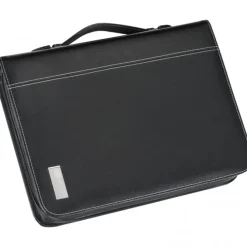 Folder A4 z notatnikiem w linie i segregatorem LUCIANA / Czarny 2063703