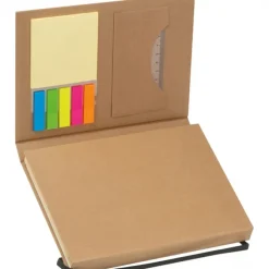 Folder z notatnikiem w linie i przyborami do pisania CALVIN / Brązowy 2119401