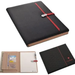 Folder z notatnikiem w linie i pamięcią USB 8GB 2.0 DIMITRI Pierre Cardin / Czarny B5600400IP303