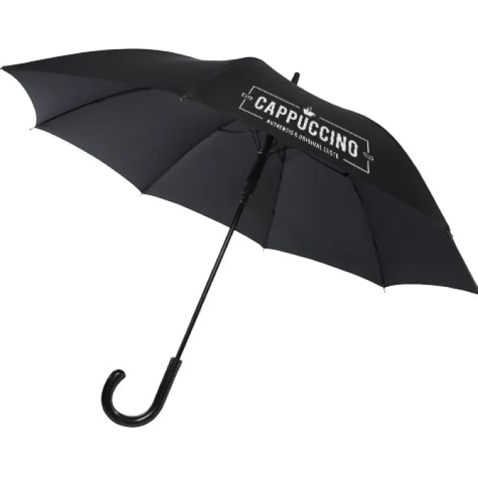 Fontana parasol z funkcją automatycznego otwierania, w optyce karbonowej i z przekrzywioną rączką o wymiarach 23" / Czarny 10941390