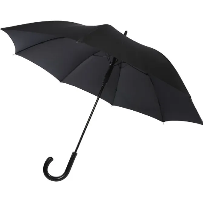 Fontana parasol z funkcją automatycznego otwierania, w optyce karbonowej i z przekrzywioną rączką o wymiarach 23" / Czarny 10941390