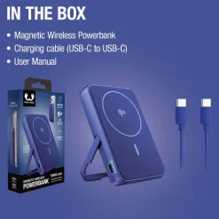 Fresh 'n Rebel Powerbank bezprzewodowy 10000 mAh kompatybilny z MagSafe / Niebieski LT49745-N0011