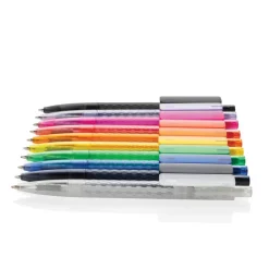 Geometryczny długopis z PC z recyklingu X3 Frosted / Pomarańczowy P611.3308