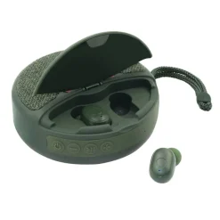 Głośnik bezprzewodowy 5W Air Gifts, radio, bezprzewodowe słuchawki douszne | Caleb / Zielony V7282-06