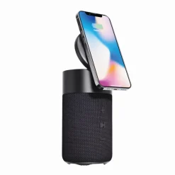 Głośnik bezprzewodowy 10W Anaheim, ładowarka bezprzewodowa 15W / Czarny P331.5801