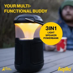 Głośnik Bluetooth Aqiila Soundbird B10 z podświetleniem i funkcją powerbanku / Czarny LT45207-N0002