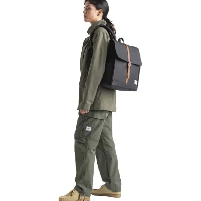 Herschel City plecak z materiałów z recyklingu o pojemności 16 l / Czarny 12075390
