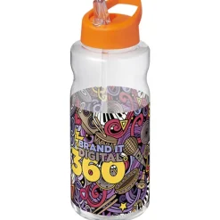 H2O Active® Big Base bidon z dzióbkiem o pojemności 1 litra / Pomarańczowy 21017631