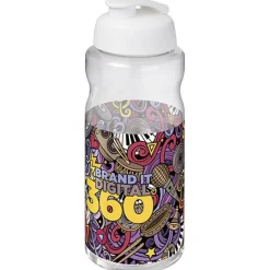 H2O Active® Big Base bidon z wieczkiem zaciskowym o pojemności 1 litra / Biały 21017501