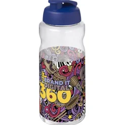 H2O Active® Big Base bidon z wieczkiem zaciskowym o pojemności 1 litra / Niebieski 21017552
