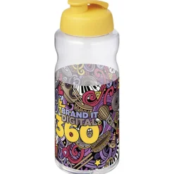 H2O Active® Big Base bidon z wieczkiem zaciskowym o pojemności 1 litra / Żółty 21017511