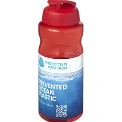 H2O Active® Eco Big Base bidon z wieczkiem zaciskowym o pojemności 1 litra / Czerwony 21017821