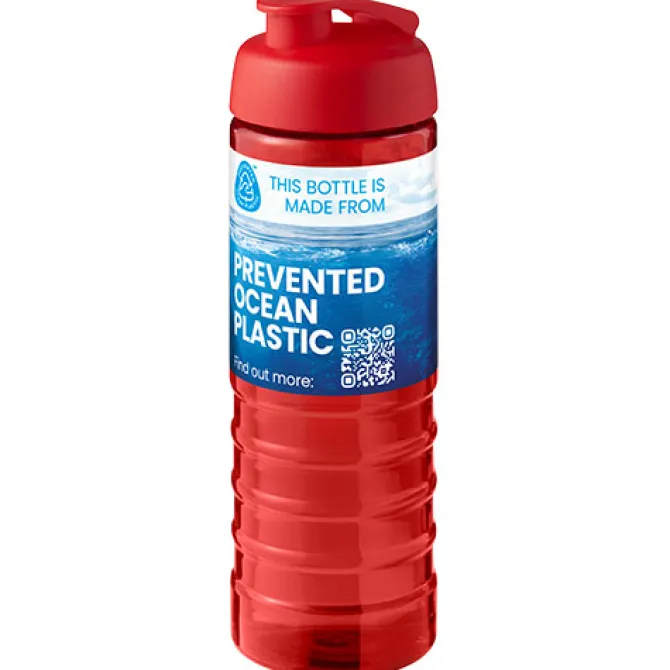 H2O Active® Eco Treble bidon z otwieraną pokrywką o pojemności 750 ml / Czerwony 21047910