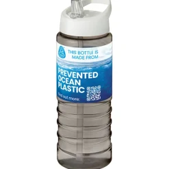 H2O Active® Eco Treble bidon z pokrywką z tutką o pojemności 750 ml  / Ciemnografitowy 21048201