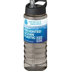 H2O Active® Eco Treble bidon z pokrywką z tutką o pojemności 750 ml  / Ciemnografitowy 21048200