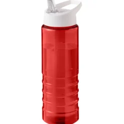 H2O Active® Eco Treble bidon z pokrywką z tutką o pojemności 750 ml  / Czerwony 21048207