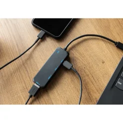 Hub USB i USB-C z RABS | Gerard / Czarny V0018-03