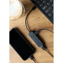 Hub USB i USB-C z RABS | Gerard / Czarny V0018-03