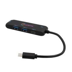 Hub USB i USB-C z RABS | Gerard / Czarny V0018-03