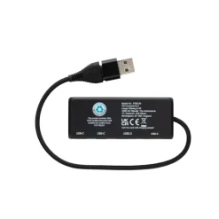 Hub USB, plastik z recyklingu / Czarny P308.5601