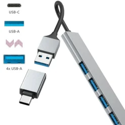 Hub USB, USB-C Hama / Szary VH072-19