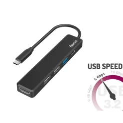 Hub USB, USB-C, HDMI Hama / Czarny VH071-03