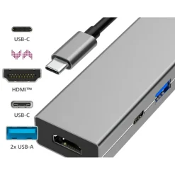 Hub USB, USB-C, HDMI Hama / Szary VH070-19