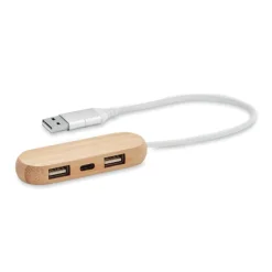 hub USB z podwójnym wejściem / Drewna MO6848-40