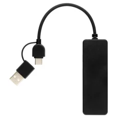 Hub USB 2.0 z USB C RABS / Czarny P308.261