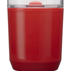 Hudson kubek z podwójnymi ściankami o pojemności 180 ml wykonany z tworzyw sztucznych pochodzących z recyklingu / Czerwony 10085221