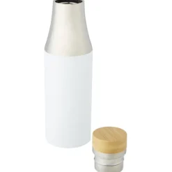 Hulan miedziana, próżniowo izolowana butelka o pojemności 540 ml z bambusową pokrywką / Bladoniebieski 10066750