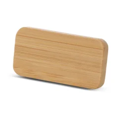 Identyfikator bambusowy z przypinką / Naturalny LT99722-N0094