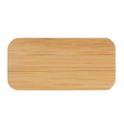 Identyfikator bambusowy z przypinką / Naturalny LT99722-N0094