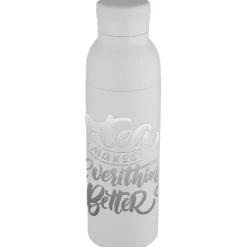 Illuminate butelka termiczna o pojemności 650 ml z podwójnymi ściankami, wykonana ze stali nierdzewnej z recyklingu z certyfikatem RCS. / Czerwony 10083821