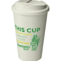 Izolowany kubek Americano® Renew o pojemności 350 ml z odporną na rozlanie pokrywką / Rafowo niebieski 21042751