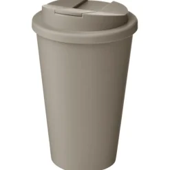 Izolowany kubek Americano® Renew o pojemności 350 ml z odporną na rozlanie pokrywką / Szary kamienny 21042782
