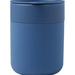 Java kubek ceramiczny z silikonową osłoną i plastikową pokrywką 330 ml / Niebieski 10080852