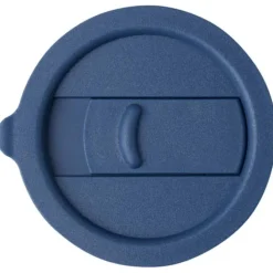 Java kubek ceramiczny z silikonową osłoną i plastikową pokrywką 330 ml / Niebieski 10080852