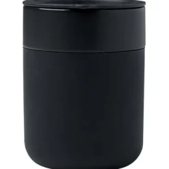 Java kubek ceramiczny z silikonową osłoną i plastikową pokrywką 330 ml / Czarny 10080890